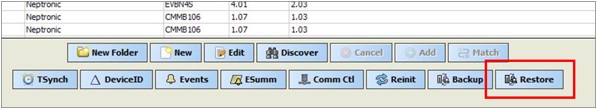 BACnet native restore function